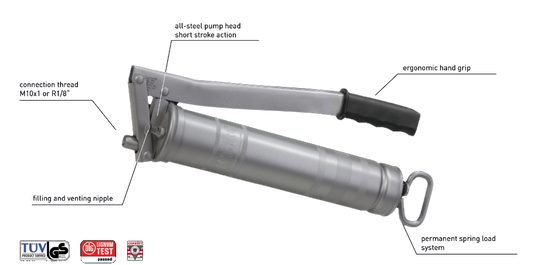 Mato E500 Professional Variable Stroke Side Lever Grease Gun | LRT Lubricants Shop
