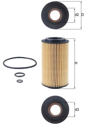 Mahle OX 153D3 Oil Filter