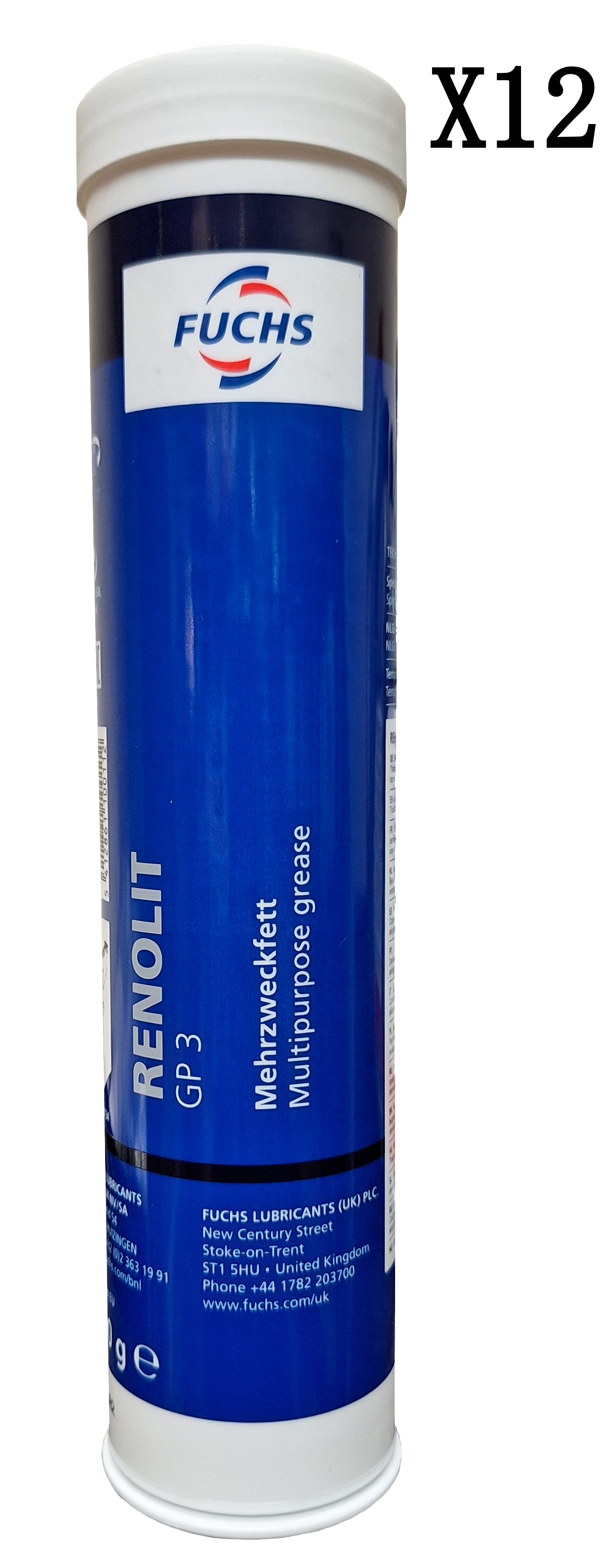 Grasa Multiusos Fuchs Renolit LX2 – 5 Cartuchos De 400 G Cada Uno (precio Por Litro 12,45 €)