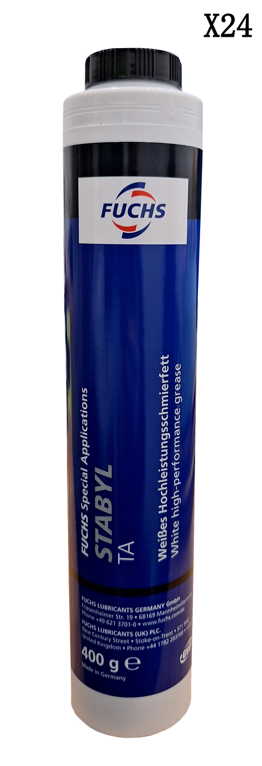 Fuchs Stabyl TA Boom Grease - 400g Lube Shuttle Grease Cartridges x 24 | LRT Lubricants Shop