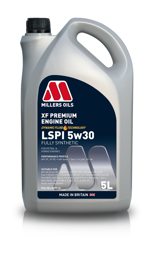 Millers XF Premium LSPI 5W30 Engine Oil - 5 Litres | LRT Lubricants Shop