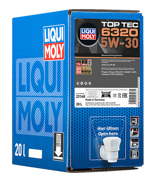 Liqui Moly Top Tec 6320 5W-30 - 20 Litres Bag in box | LRT Lubricants Shop