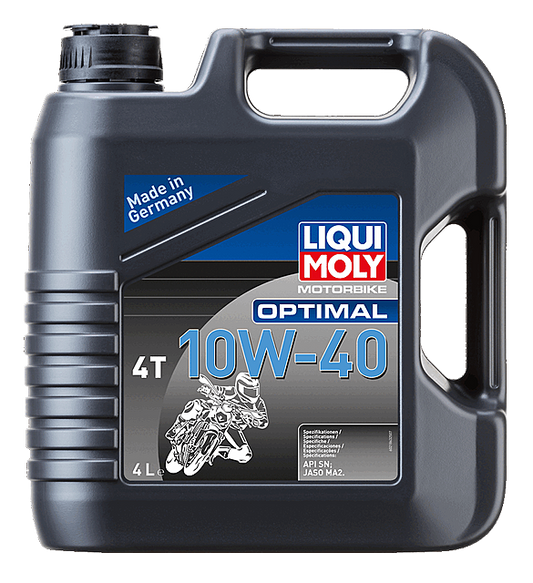 Liqui Moly Motorbike Optimal 4T 10W-40 Street Engine Oil - 4L | LRT Lubricants Shop