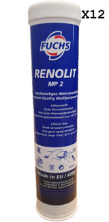 Fuchs Renolit MP 2 Multipurpose Grease - 400g x 12 Cartridges | LRT Lubricants Shop