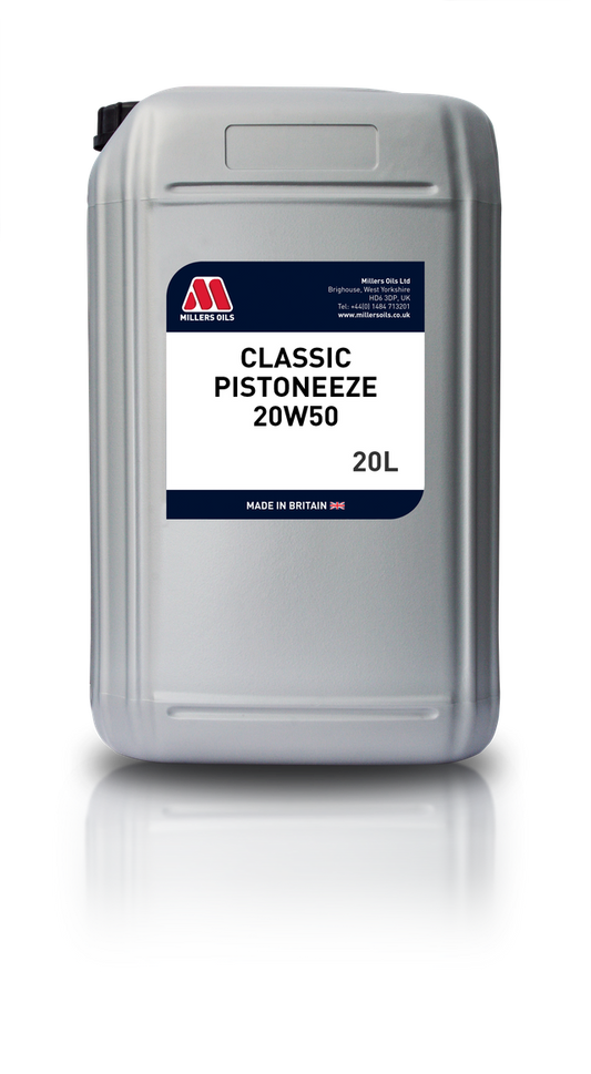 Millers Classic Pistoneeze 20W-50 Engine Oil - 20 Litres | LRT Lubricants Shop