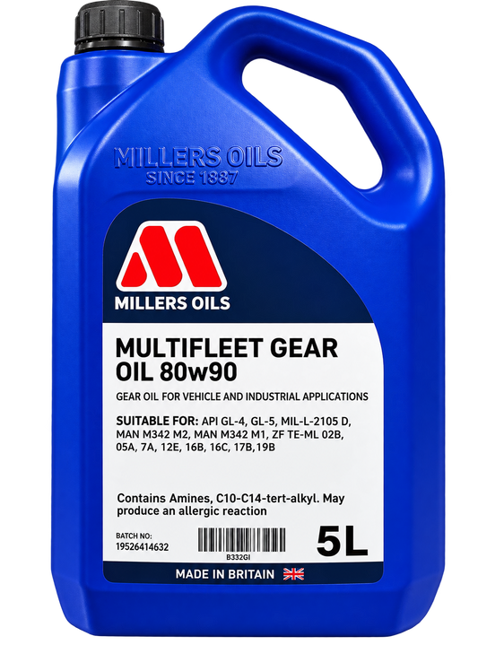 Millers Multifleet 80W-90 Gear Oil - 5 Litres | LRT Lubricants Shop