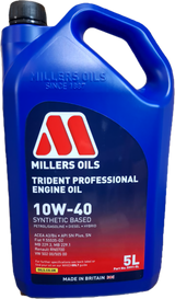 Millers Trident Professional 10W-40 5L Semi Synthetic Engine Oil | LRT Lubricants Shop