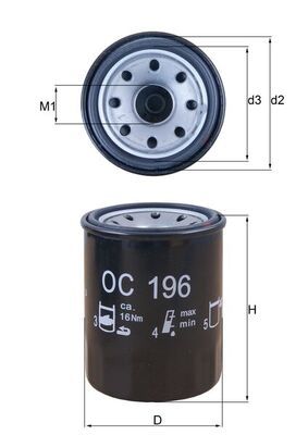 Mahle OC 196 Oil Filter