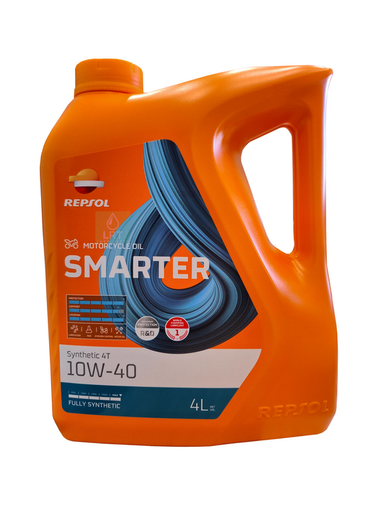 Repsol Smarter Synthetic 4T 10W-40 Engine Oil 4L | LRT Lubricants Shop