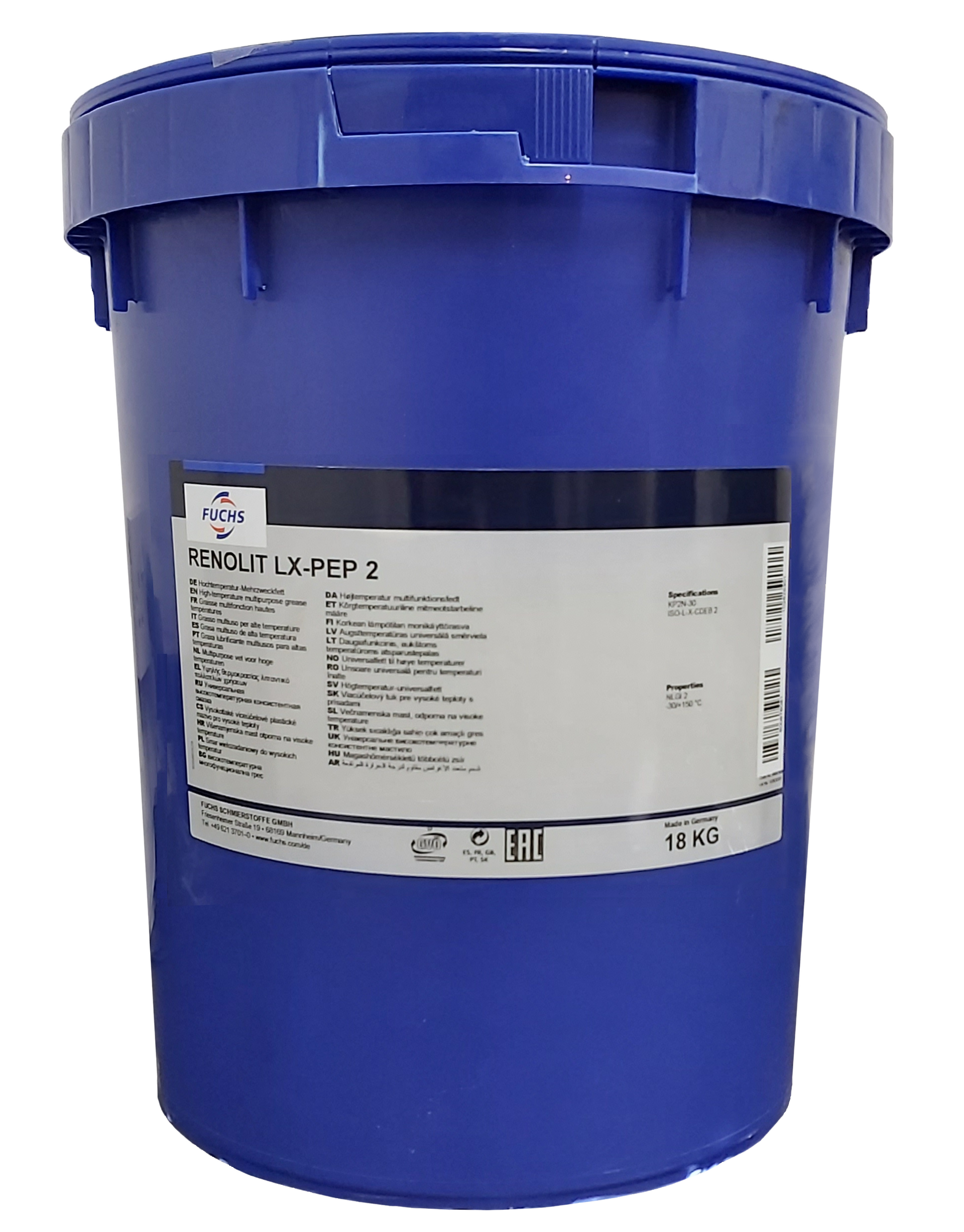 Fuchs Renolit LX-PEP 2 Complex Grease - 18 kg Keg – LRT Lubricants